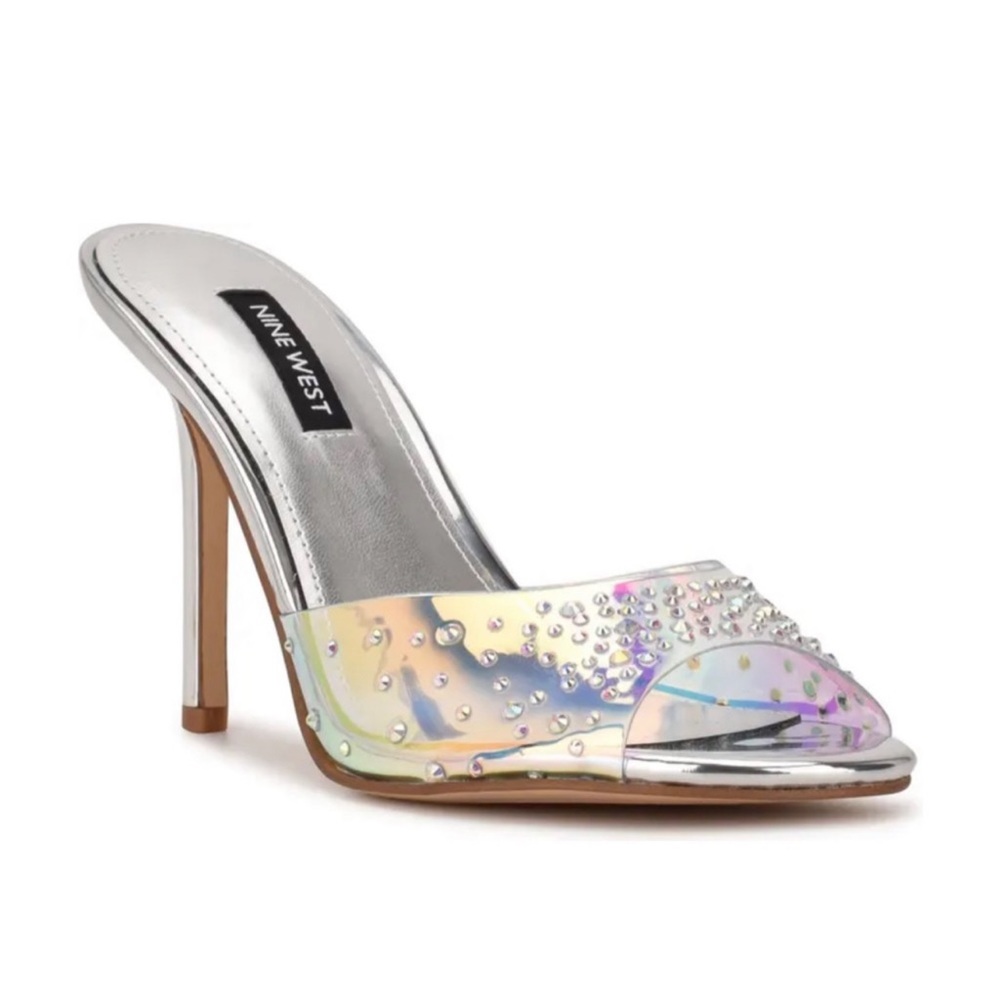 Iridescent Nine West Heels w/ rhinestones